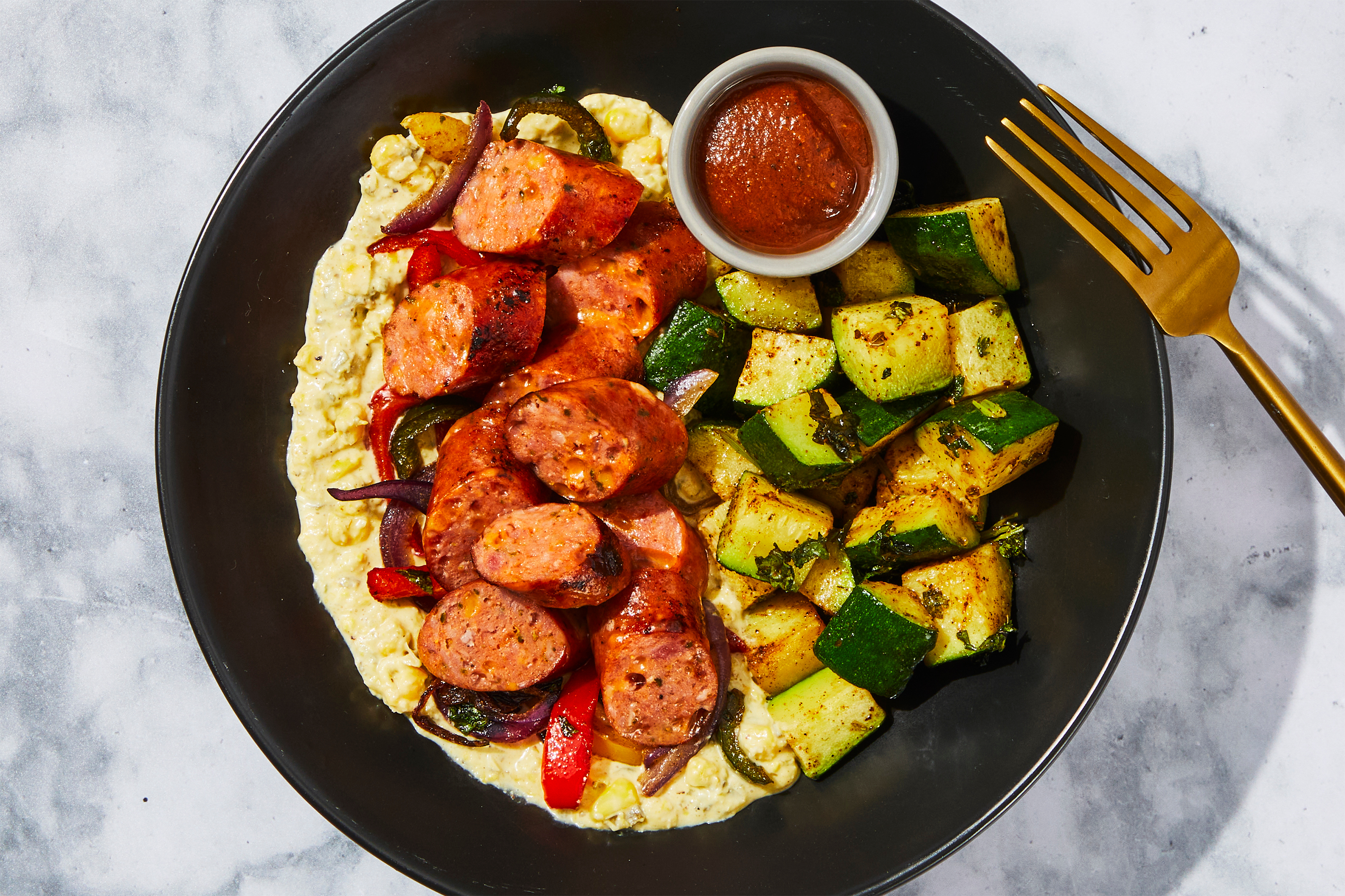 Southern-Style Bison-Pork Sausage Bowl