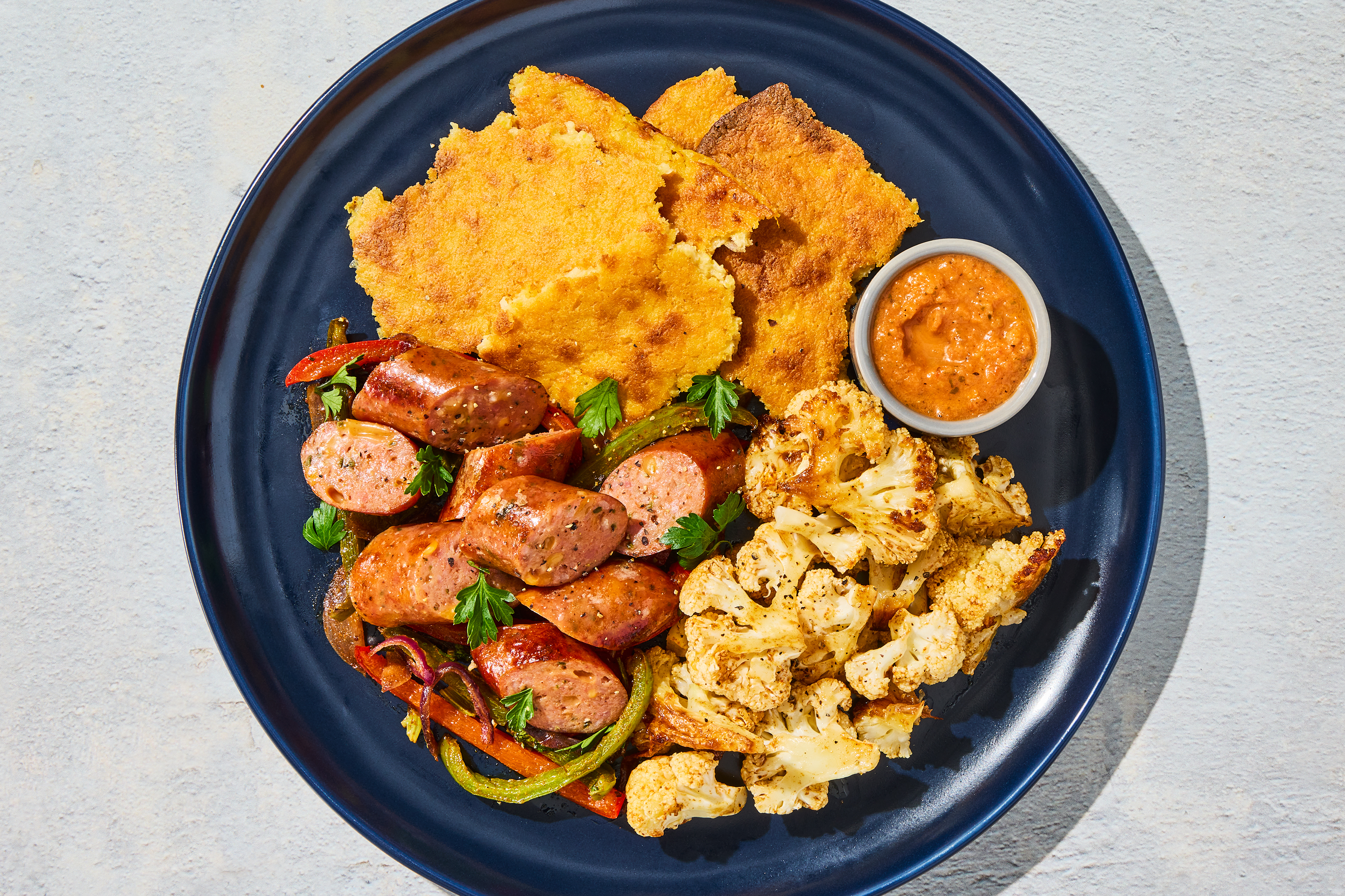 Bison-Pork Sausage & Cornbread Pudding