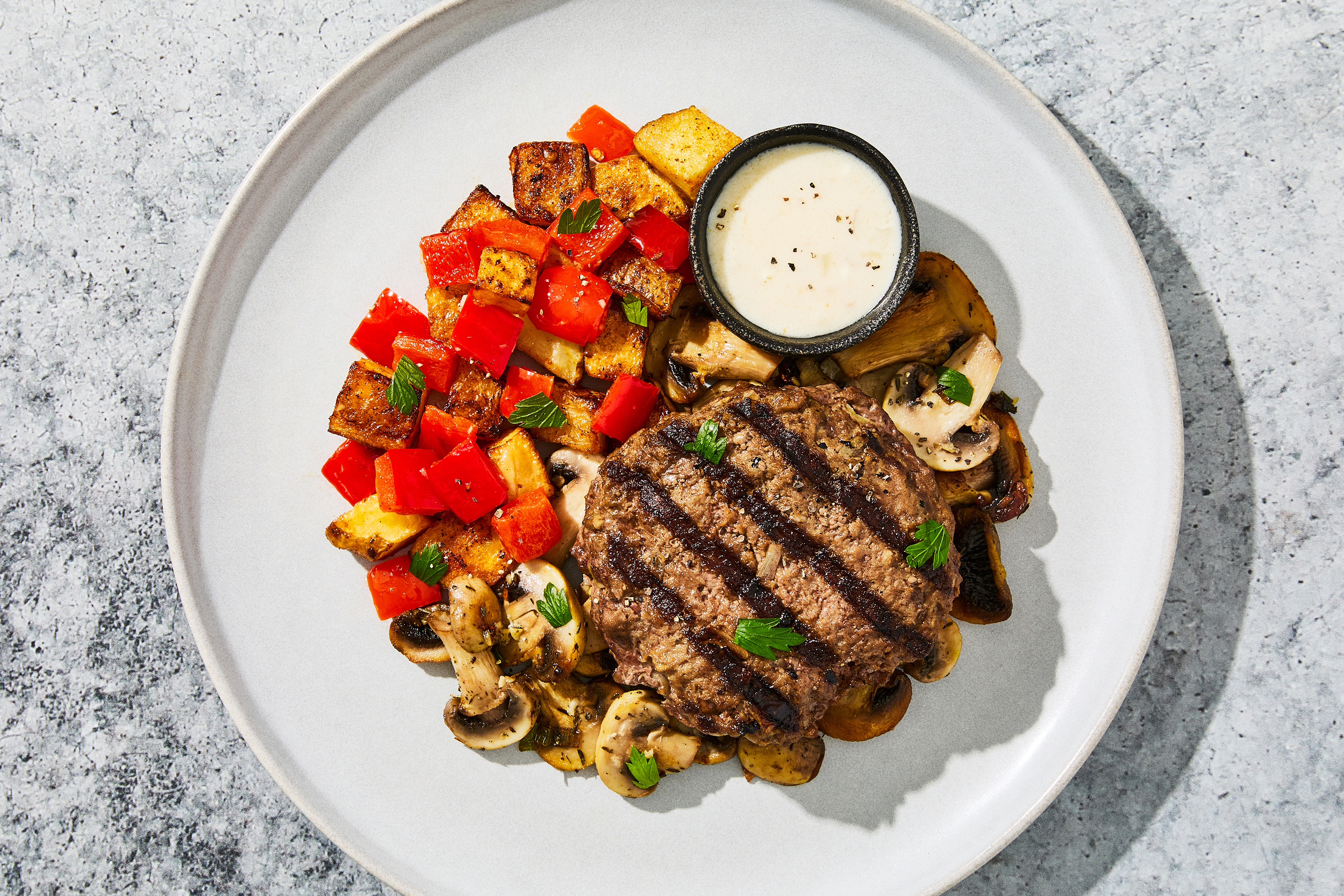 Mushroom Mozzarella Melt Burger