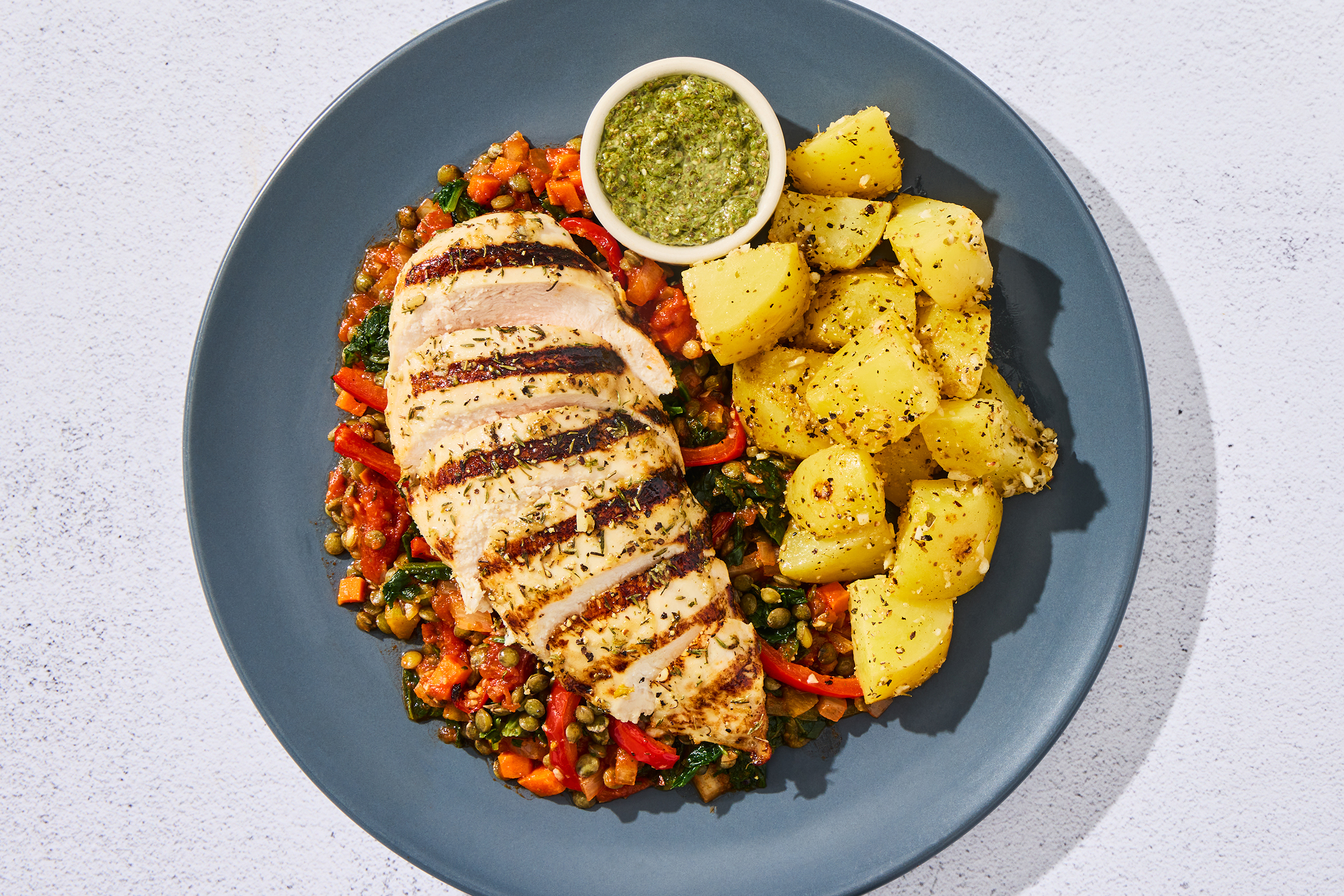 Taverna-Style Chicken & Lentils