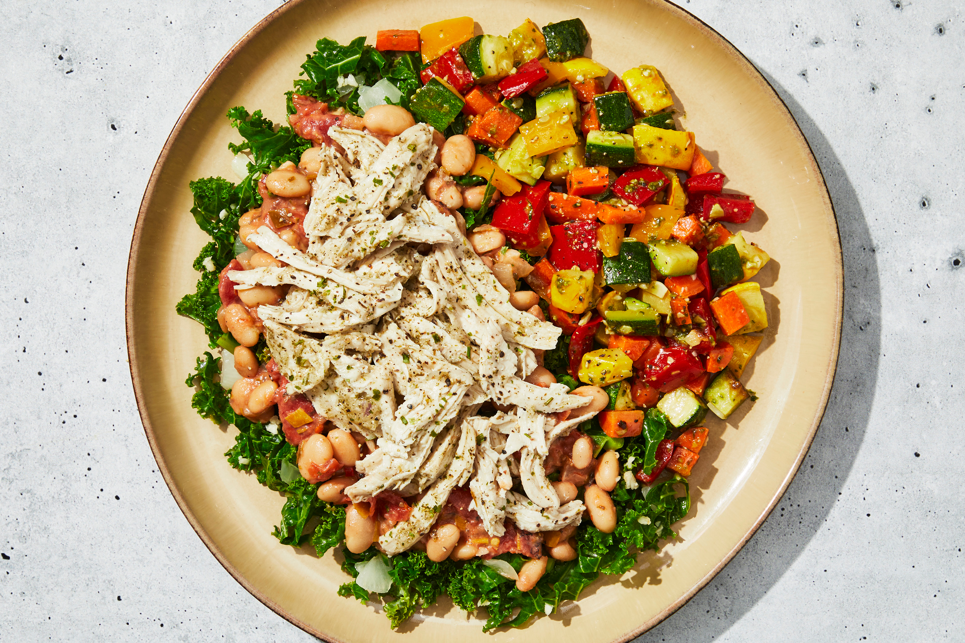 Shredded Chicken Ribollita & White Beans