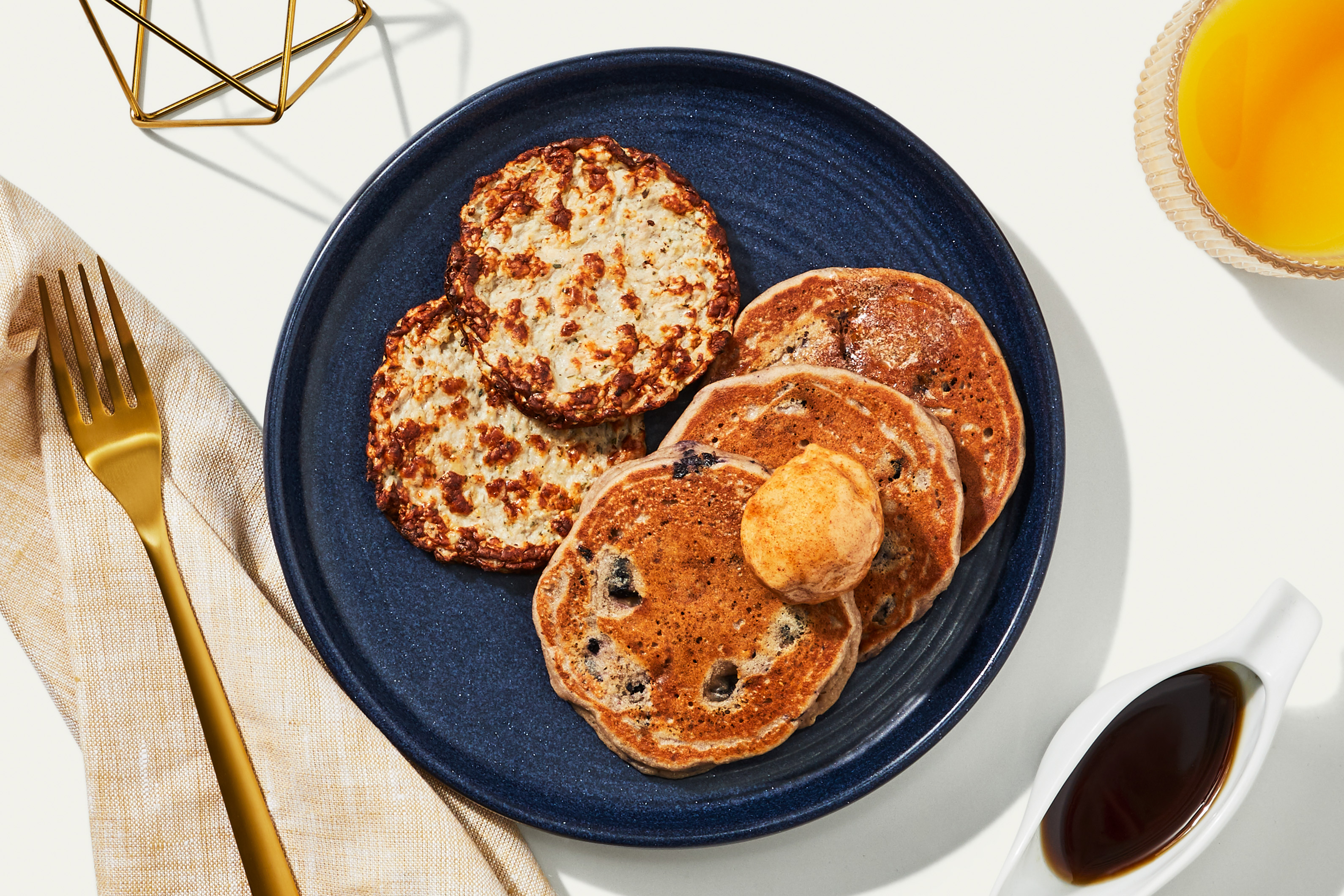 Blueberry Protein Pancakes