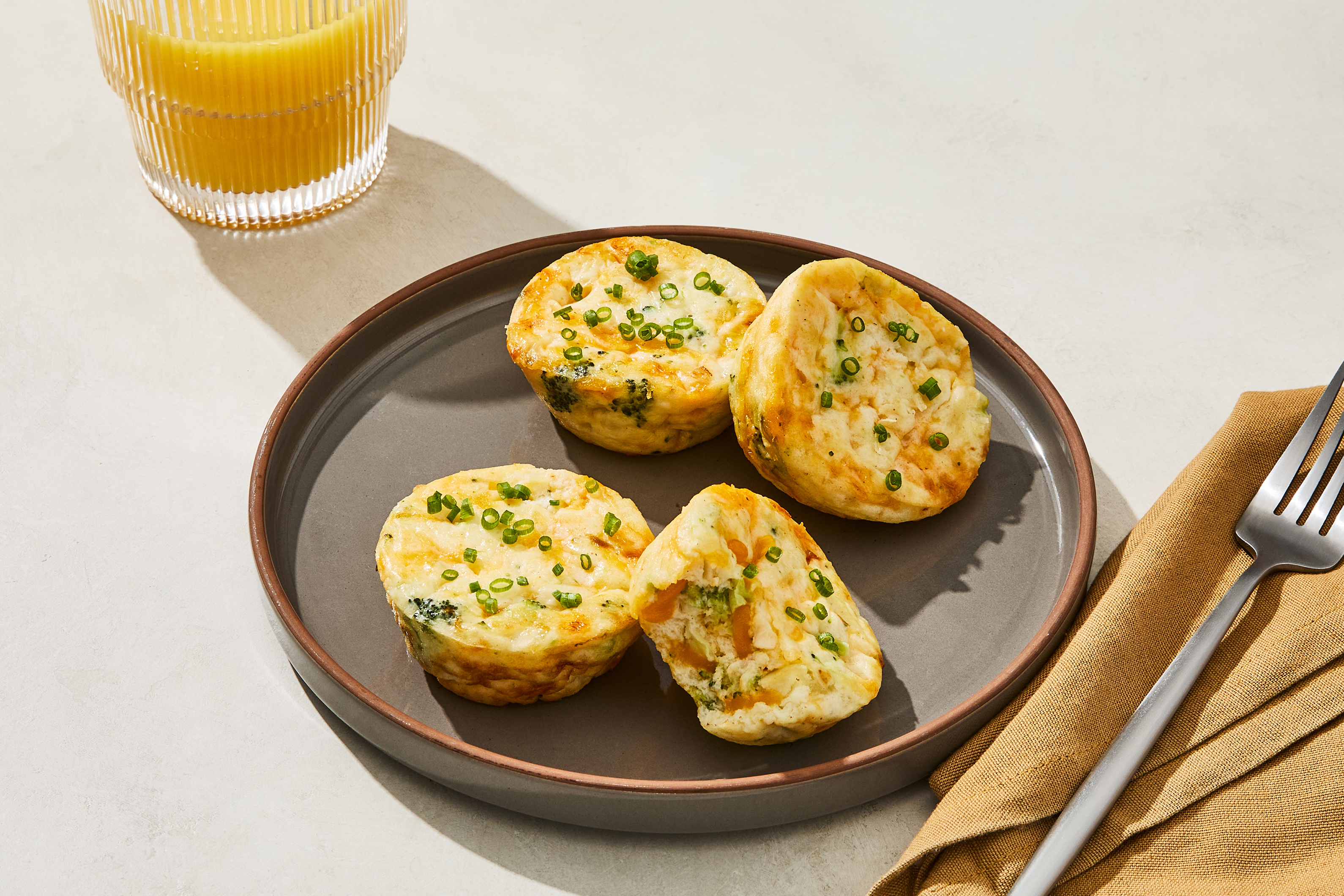 Broccoli & Cheddar Egg White Bites
