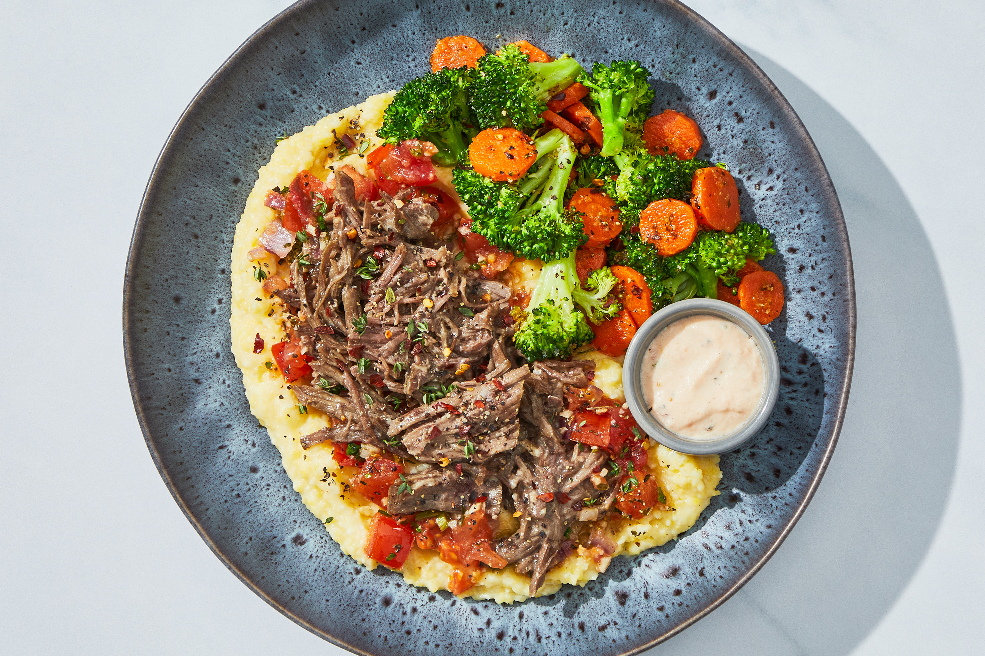 Garlic Tomato Cream Shredded Beef