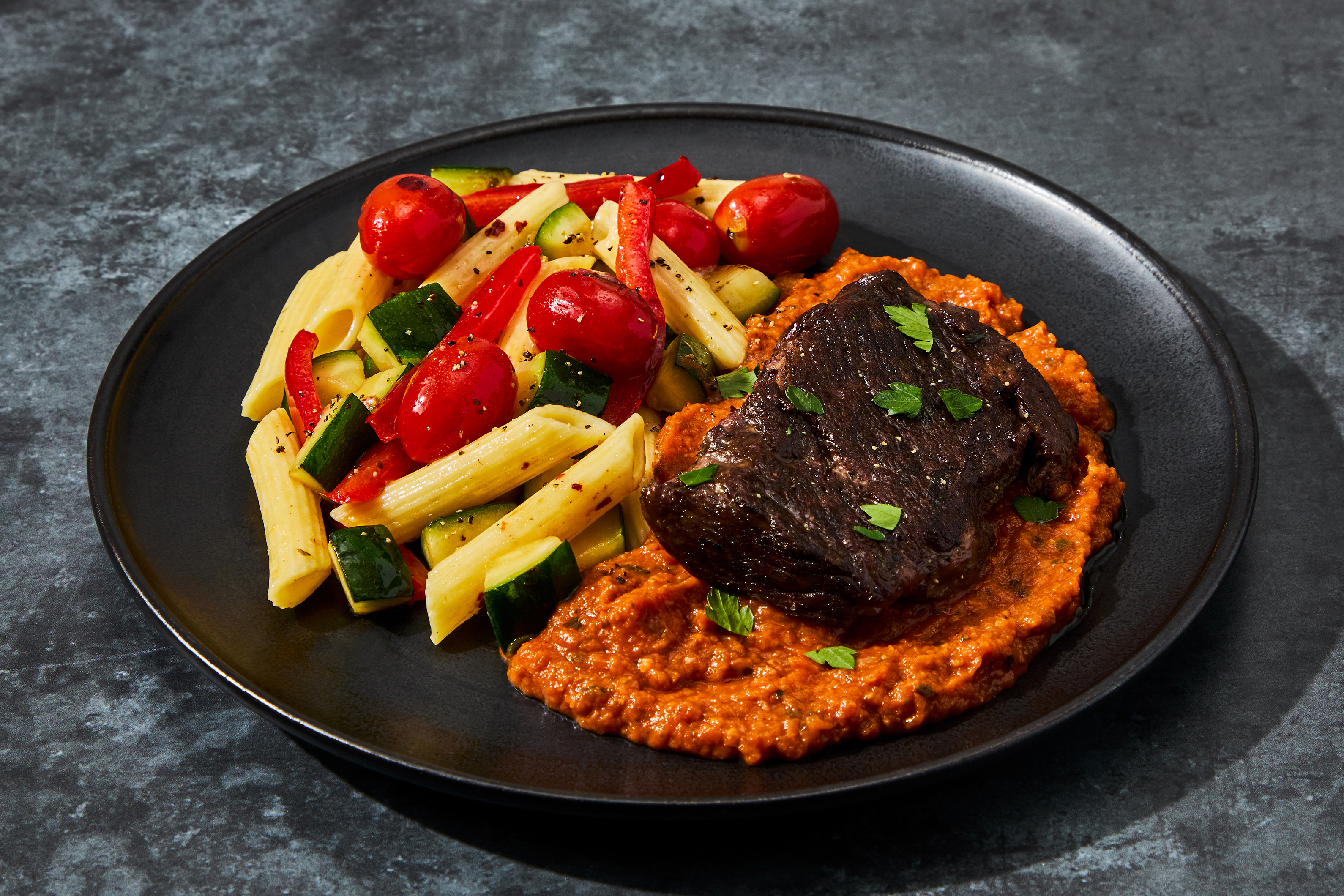 Short Rib Penne Primavera