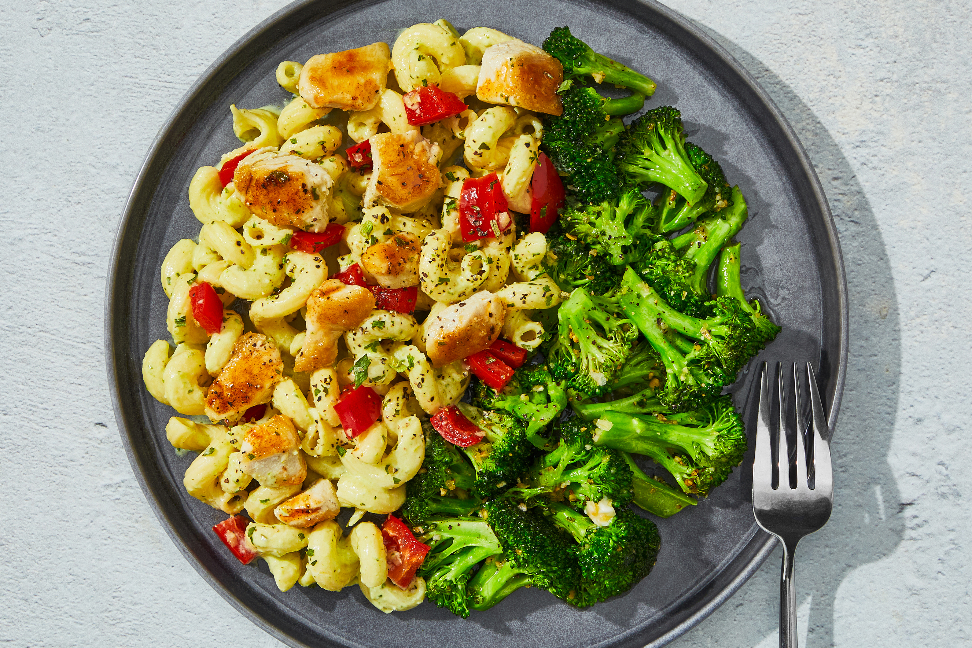 Poblano Cream Chicken Cavatappi