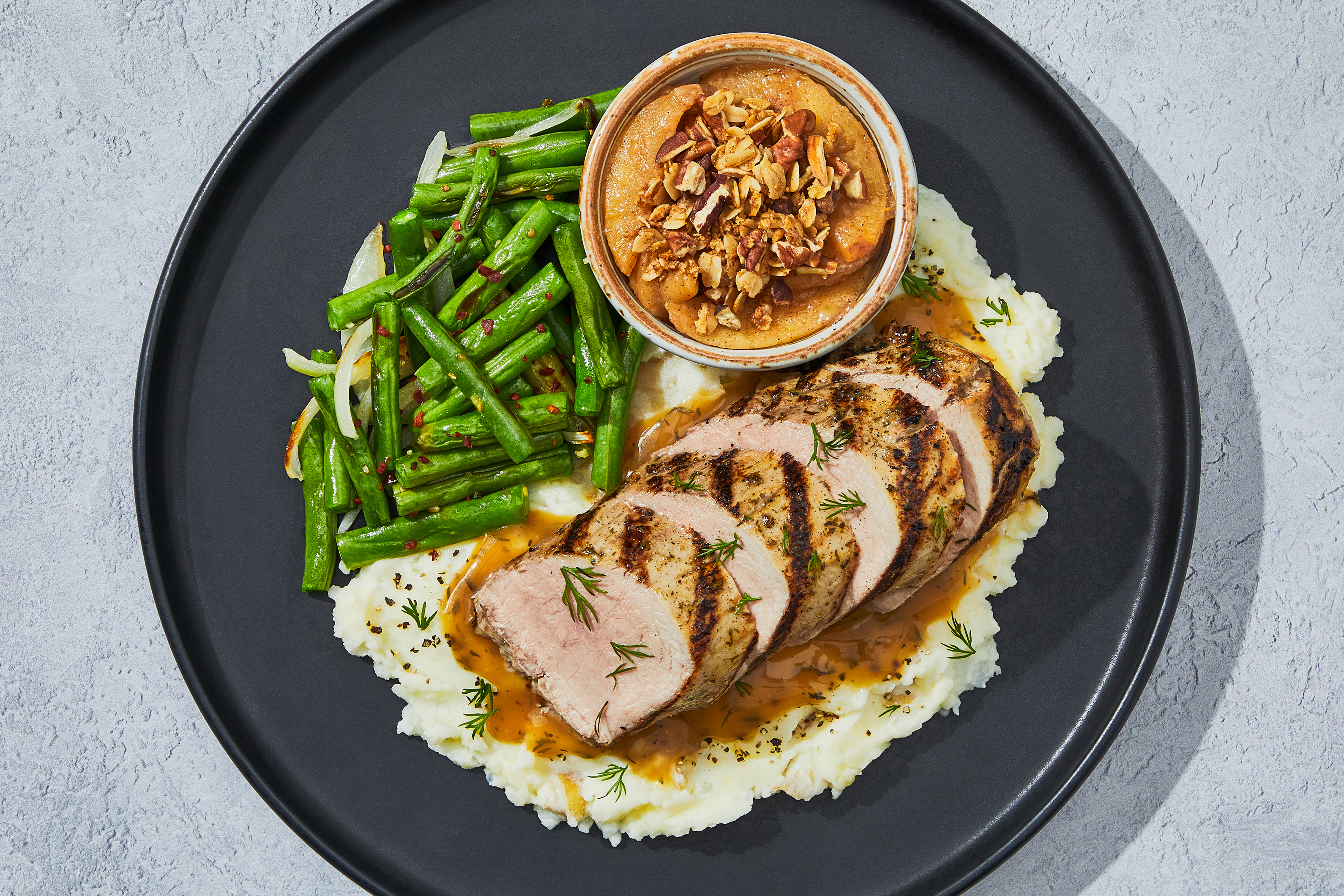 Grandma's Pork Tenderloin & Apple Crumble