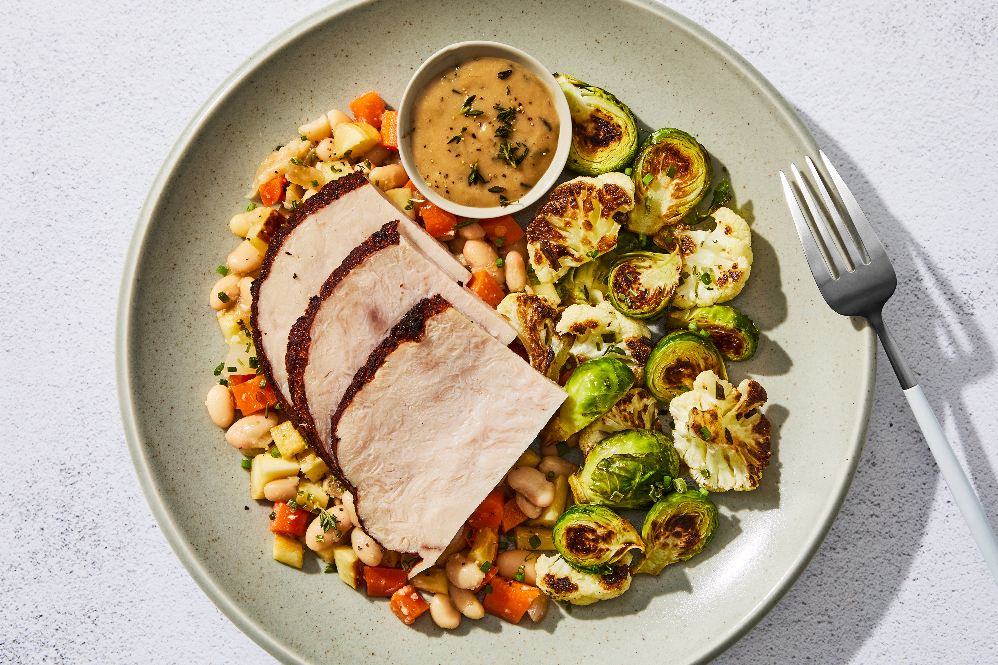 Sliced Turkey & White Bean Ragu