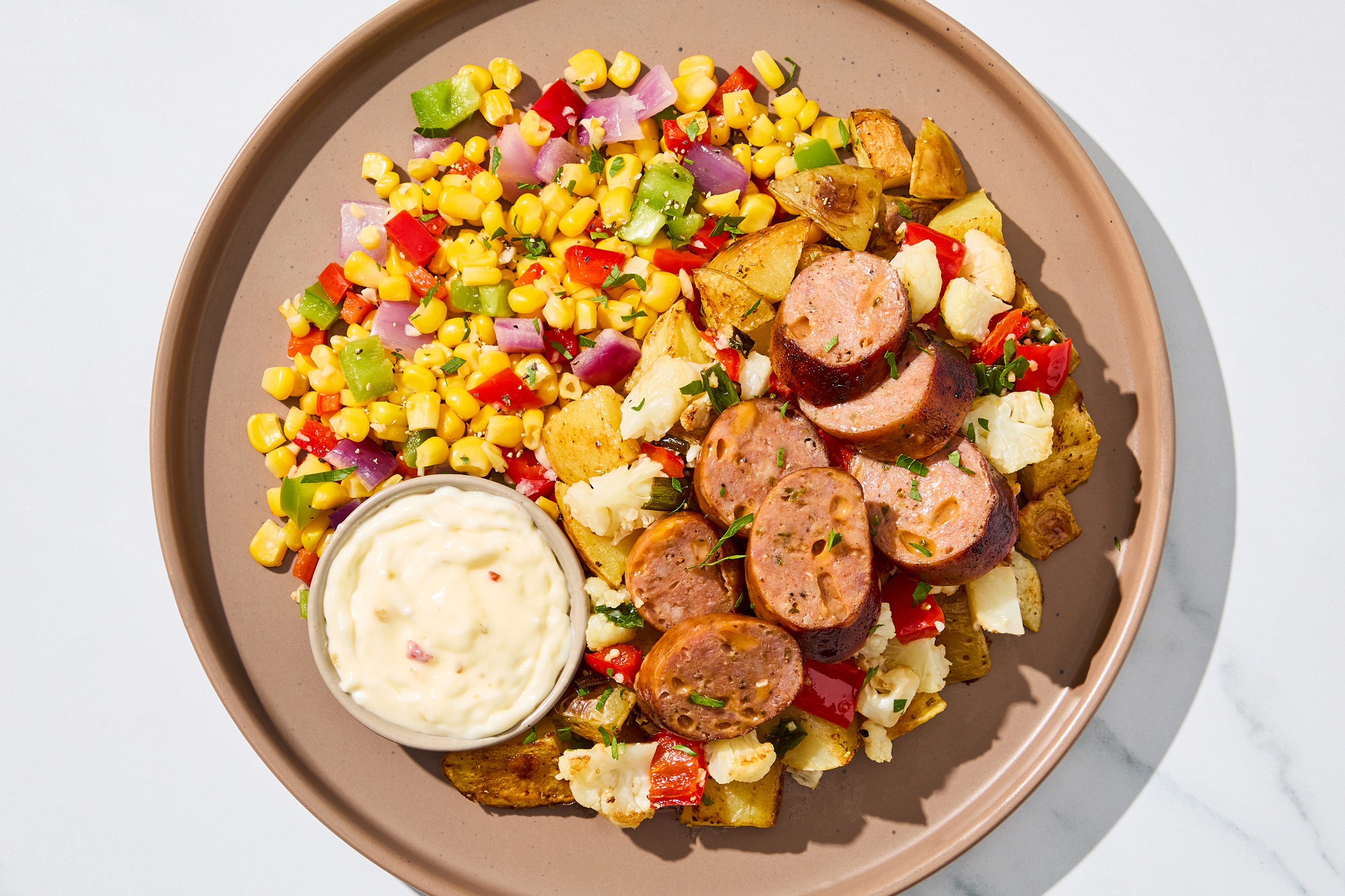 Pepper Jack Smothered Bison-Pork Sausage