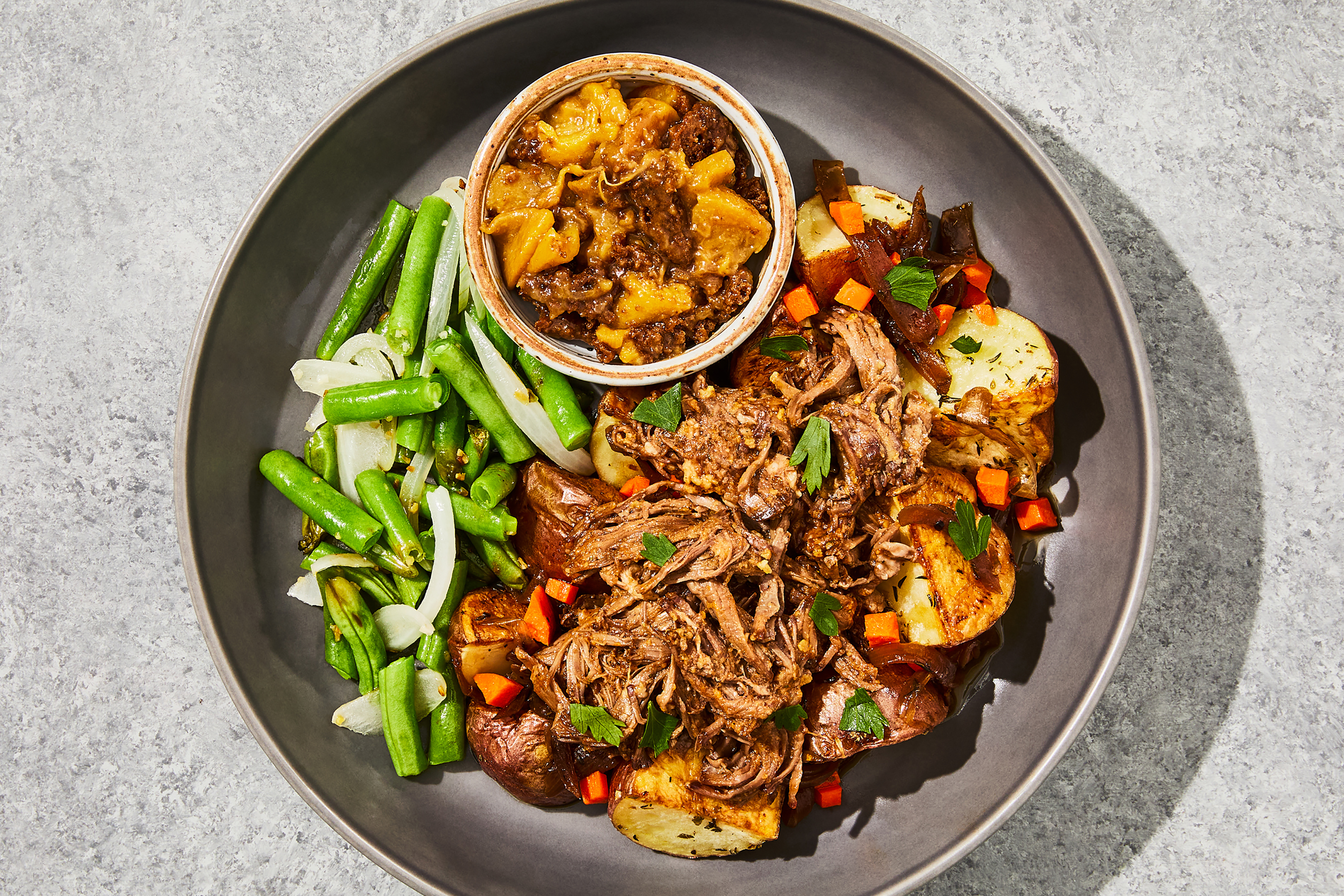 Mississippi-Style Shredded Beef & Potatoes