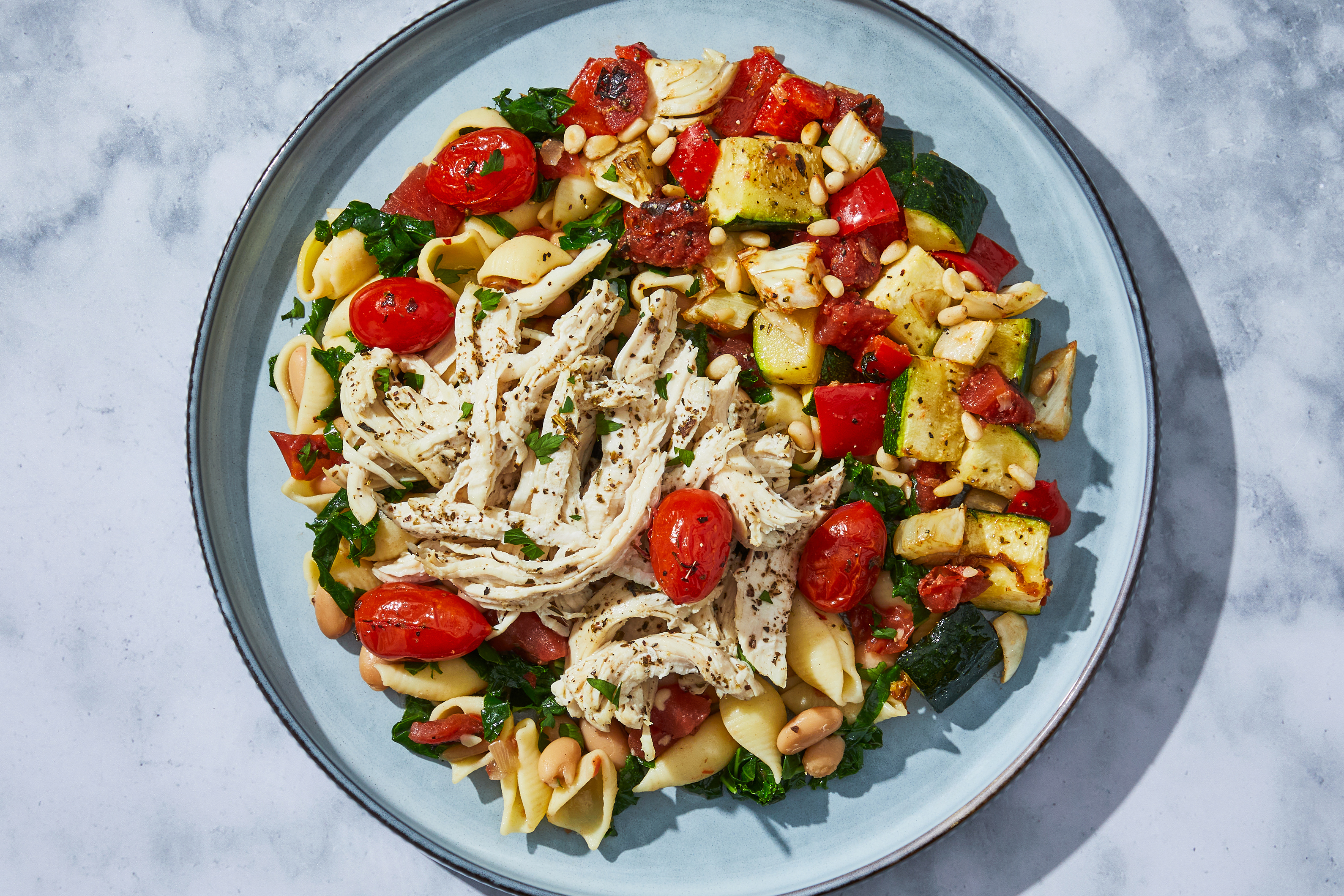 Italian-Style Stewed Chicken Pasta