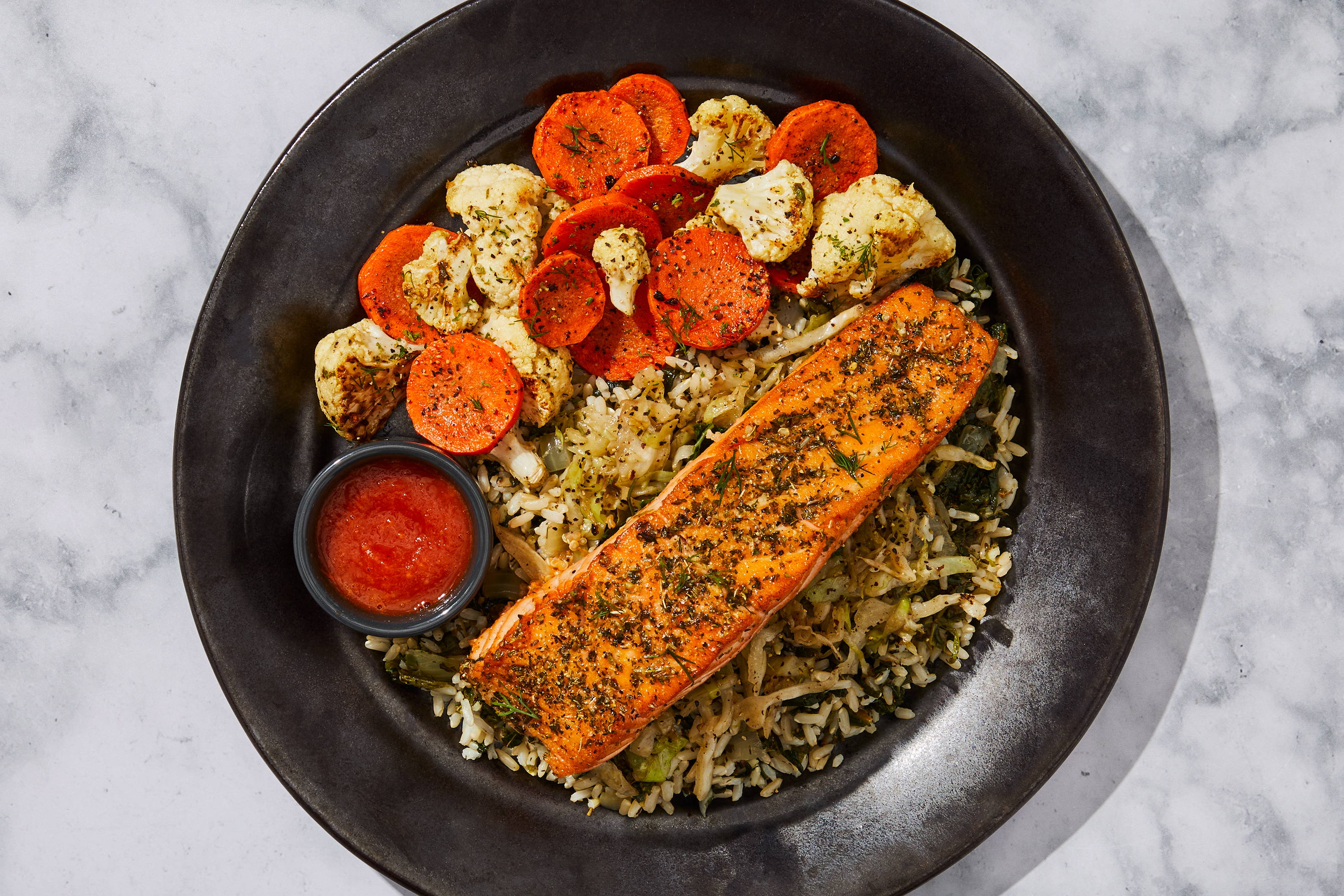 Balkan Tomato Salmon Bowl