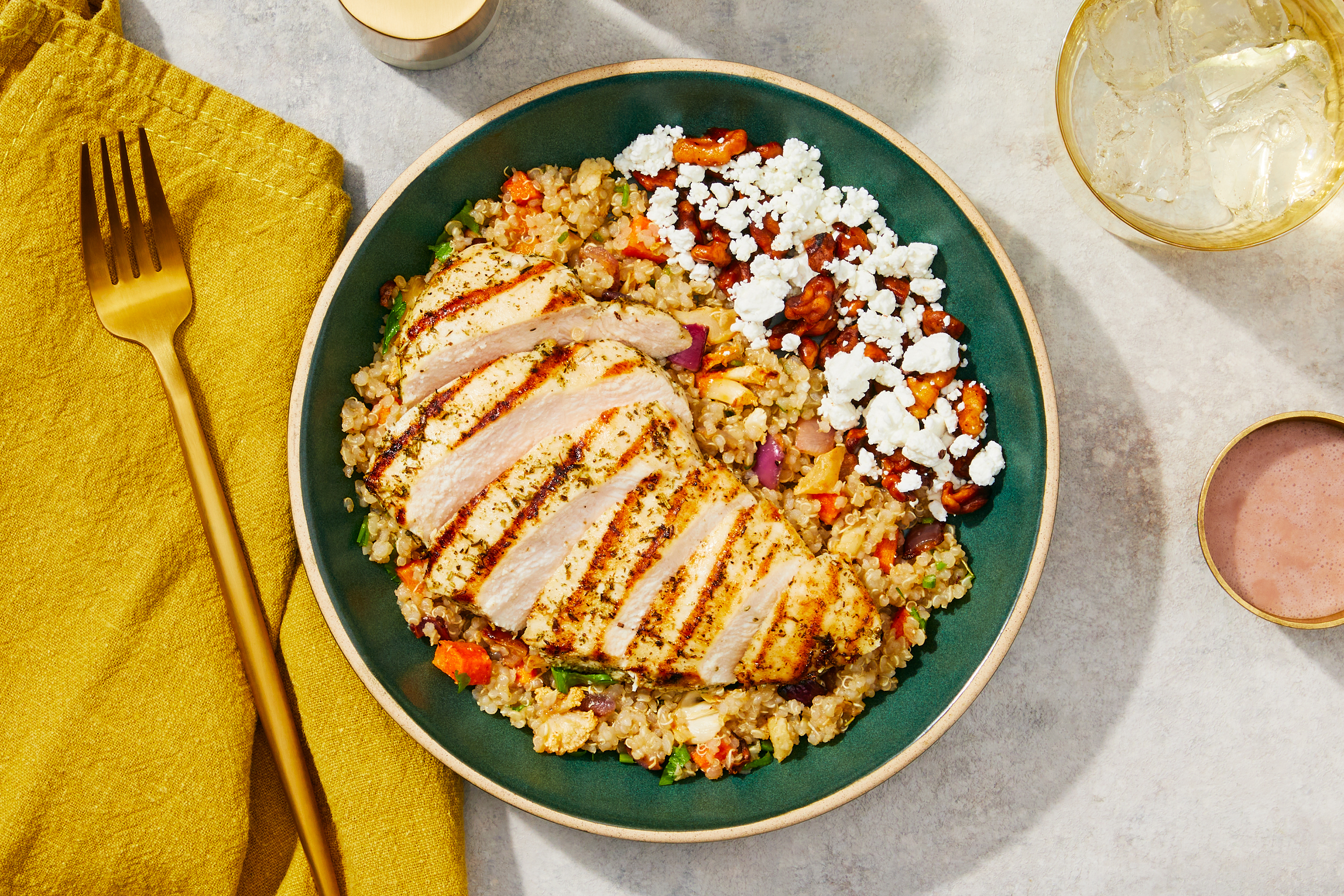 Chicken Pomegranate No-Heat Bowl