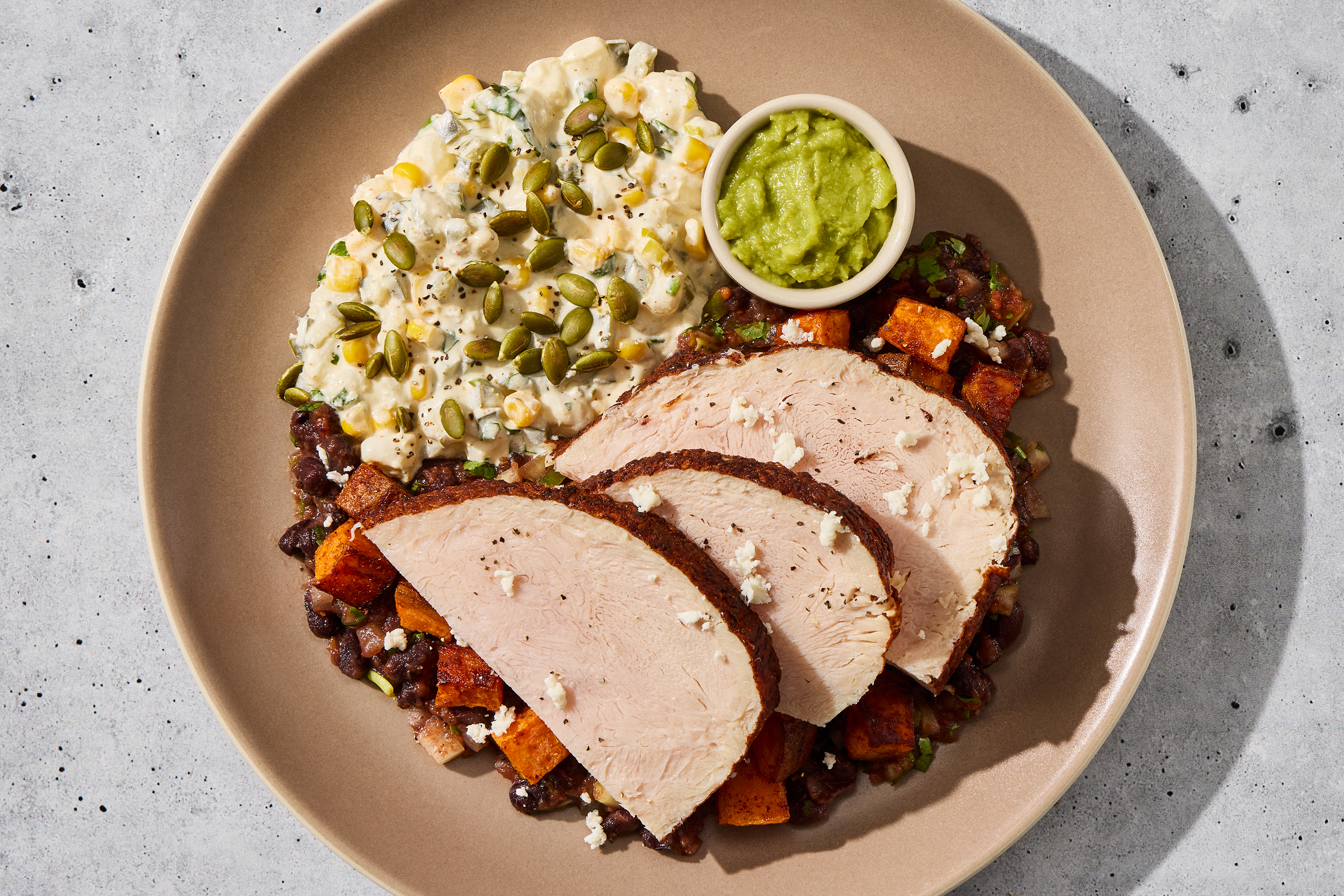 Queso Ranchero Turkey & Sweet Potato Hash