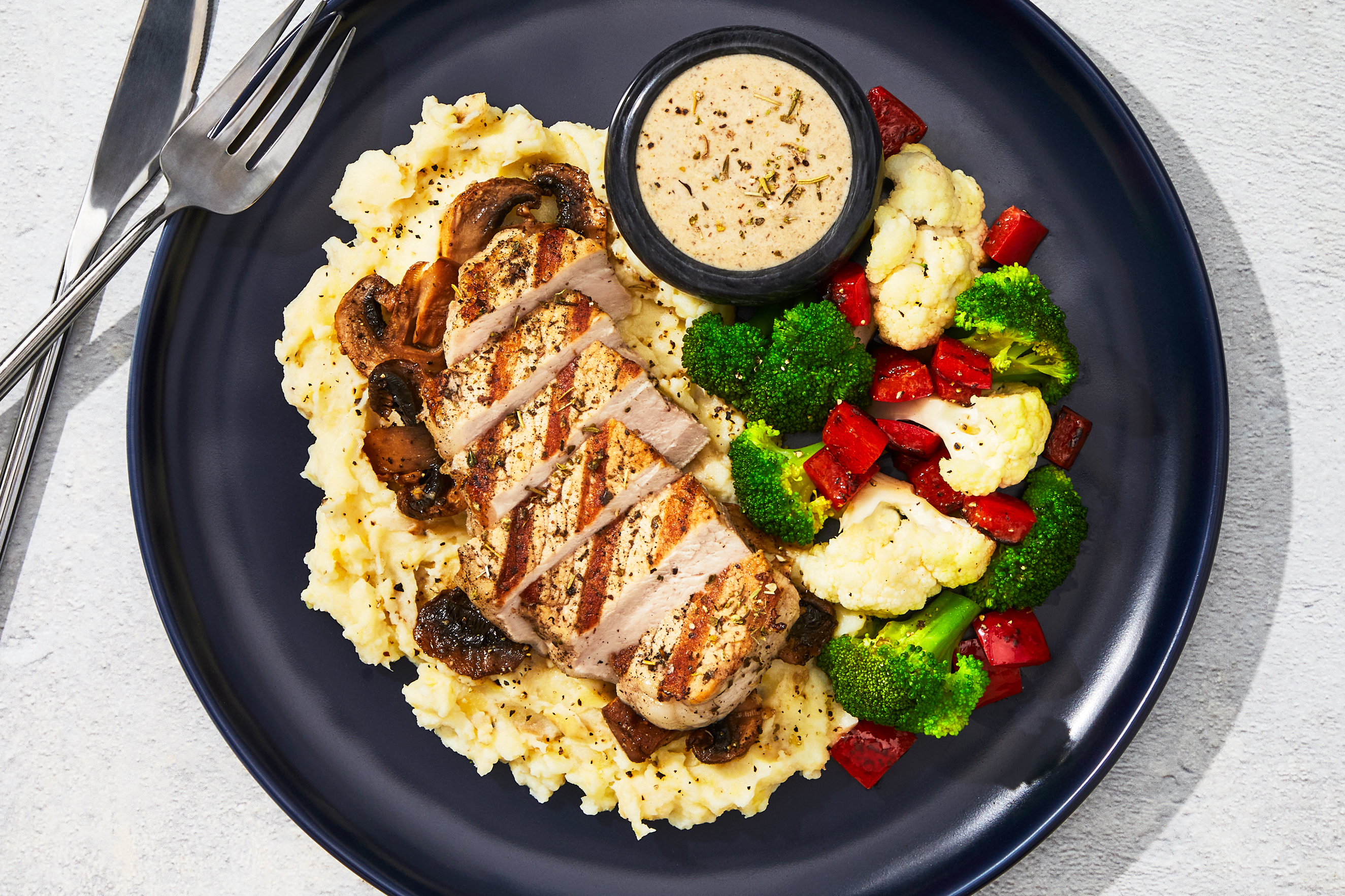 Rustic Mushroom Cream Pork Chop