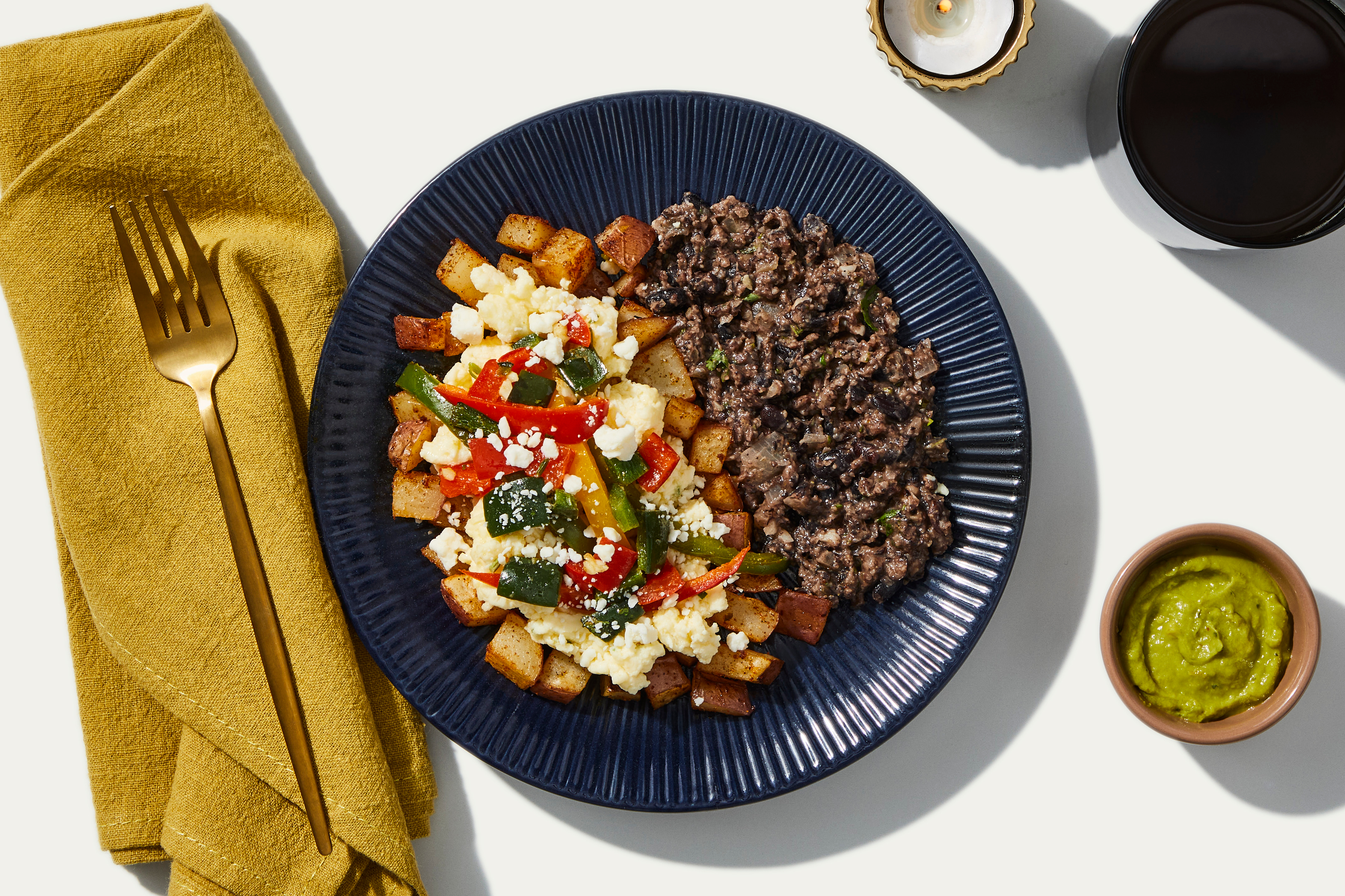 Southwest Breakfast Skillet & Scrambled Eggs