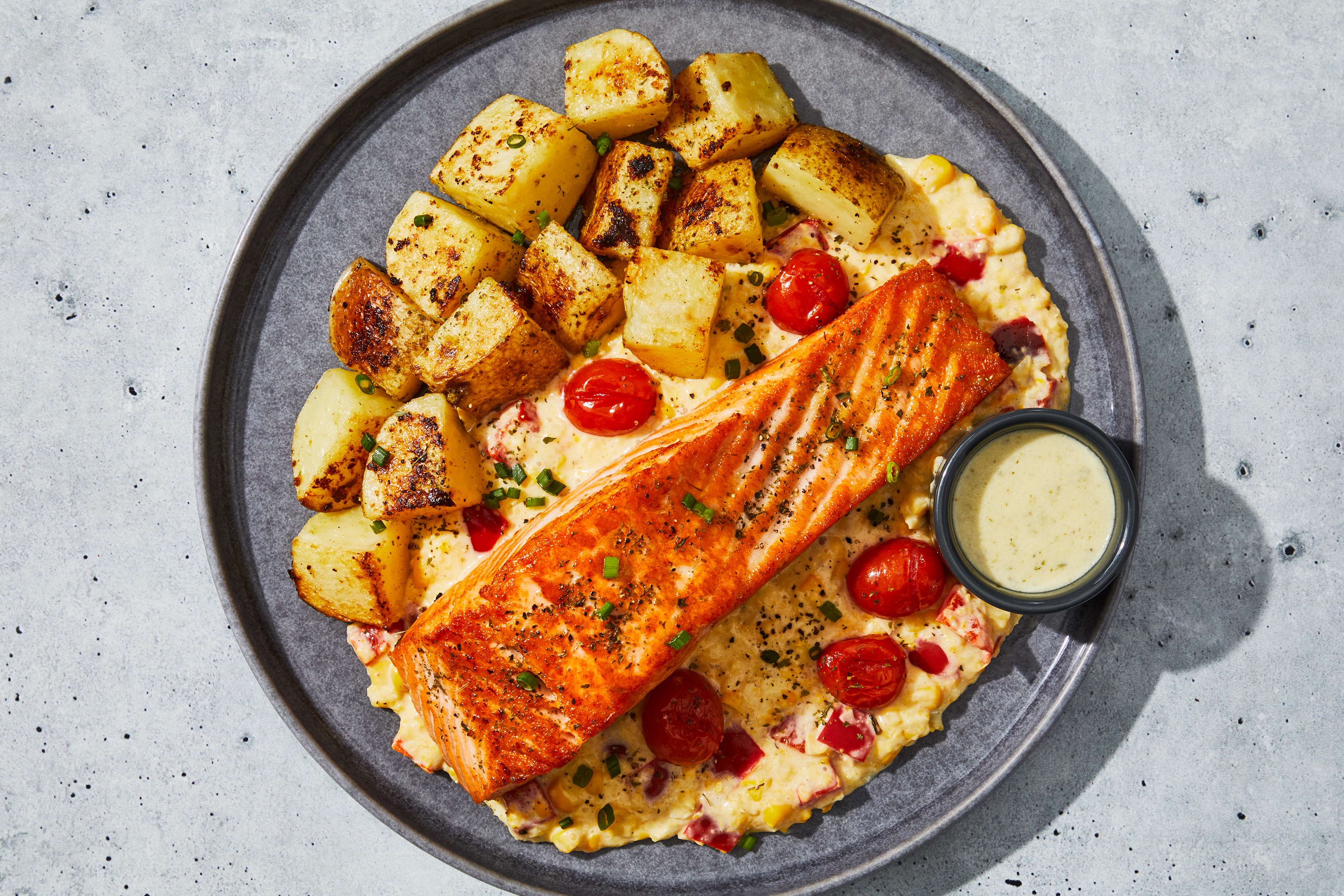 Basil Garlic Roasted Salmon