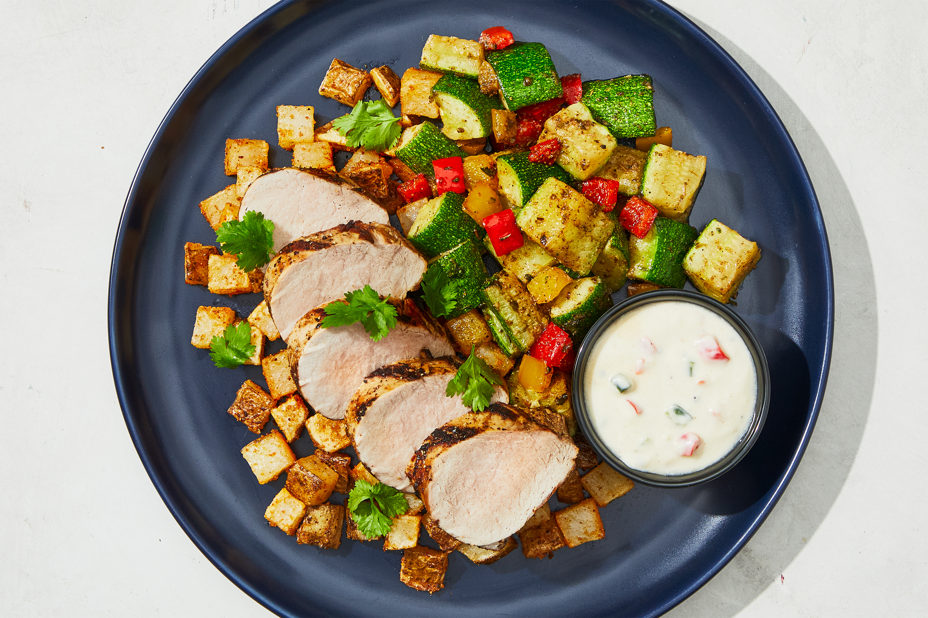 Queso Pork Tenderloin & Rajas