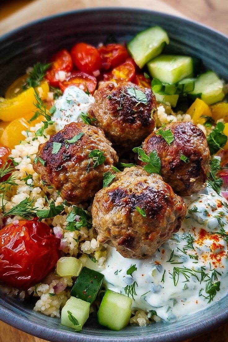 Mediterranean-Style Ground Turkey Bowls