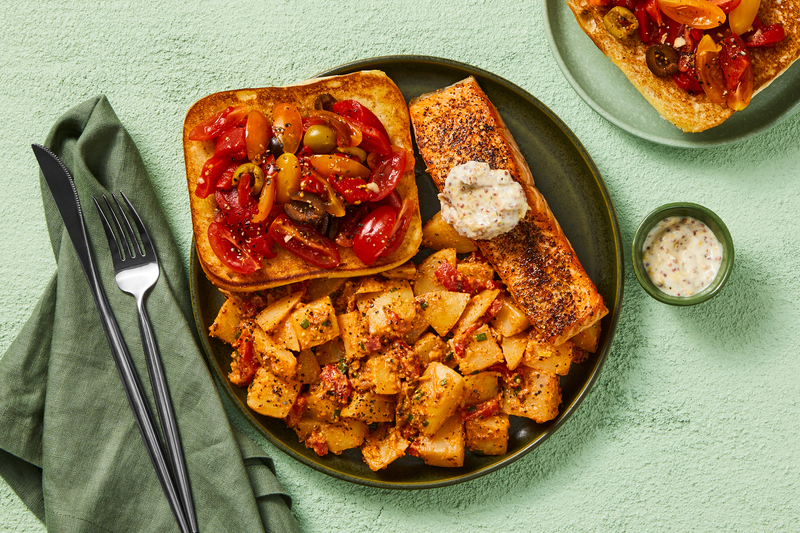 Roasted Salmon and Herby Potatoes