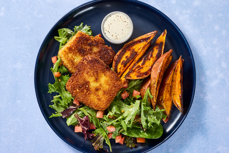 Fried Halloumi Schnitzel