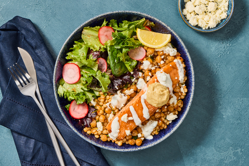 Fig-Glazed Double Salmon and Couscous Bowls