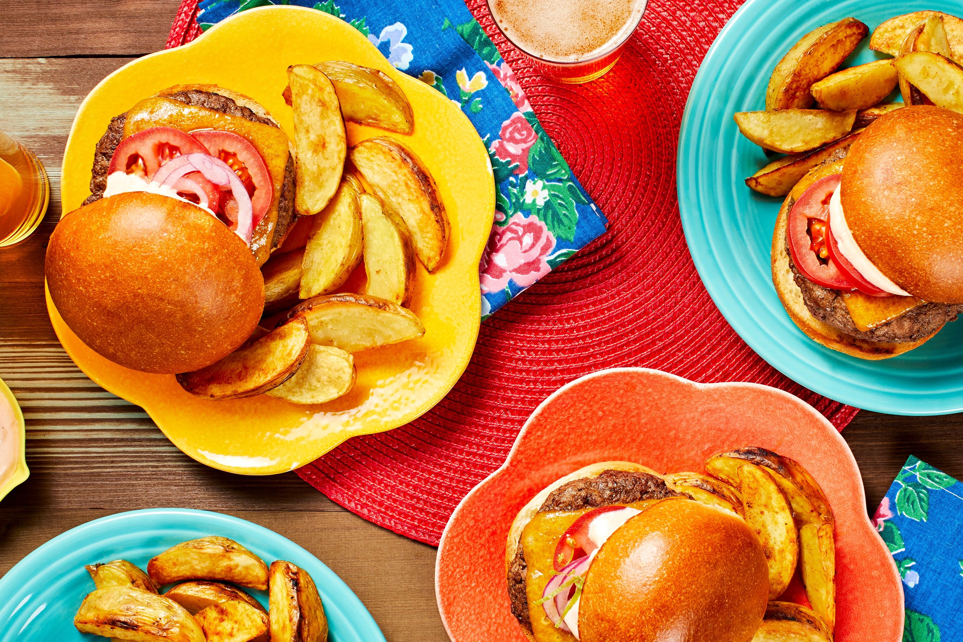 Sriracha Lime Cheeseburgers