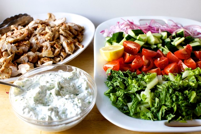 Gyro-Inspired Chicken Bowls