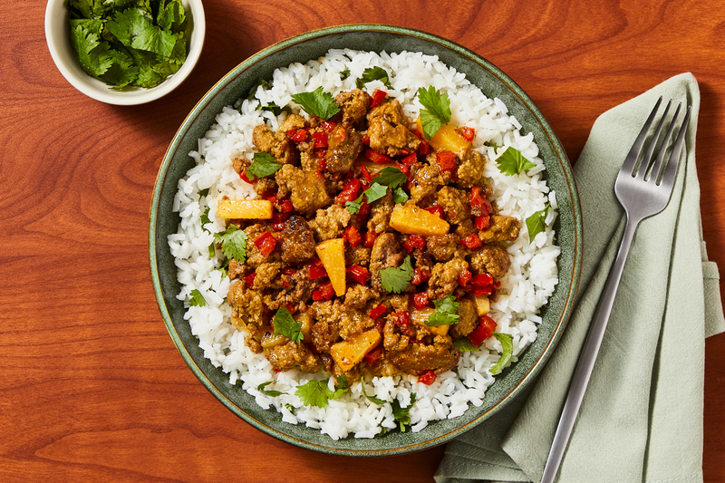 SuperQuick Hawaiian-Style Turkey and Pineapple Bowls
