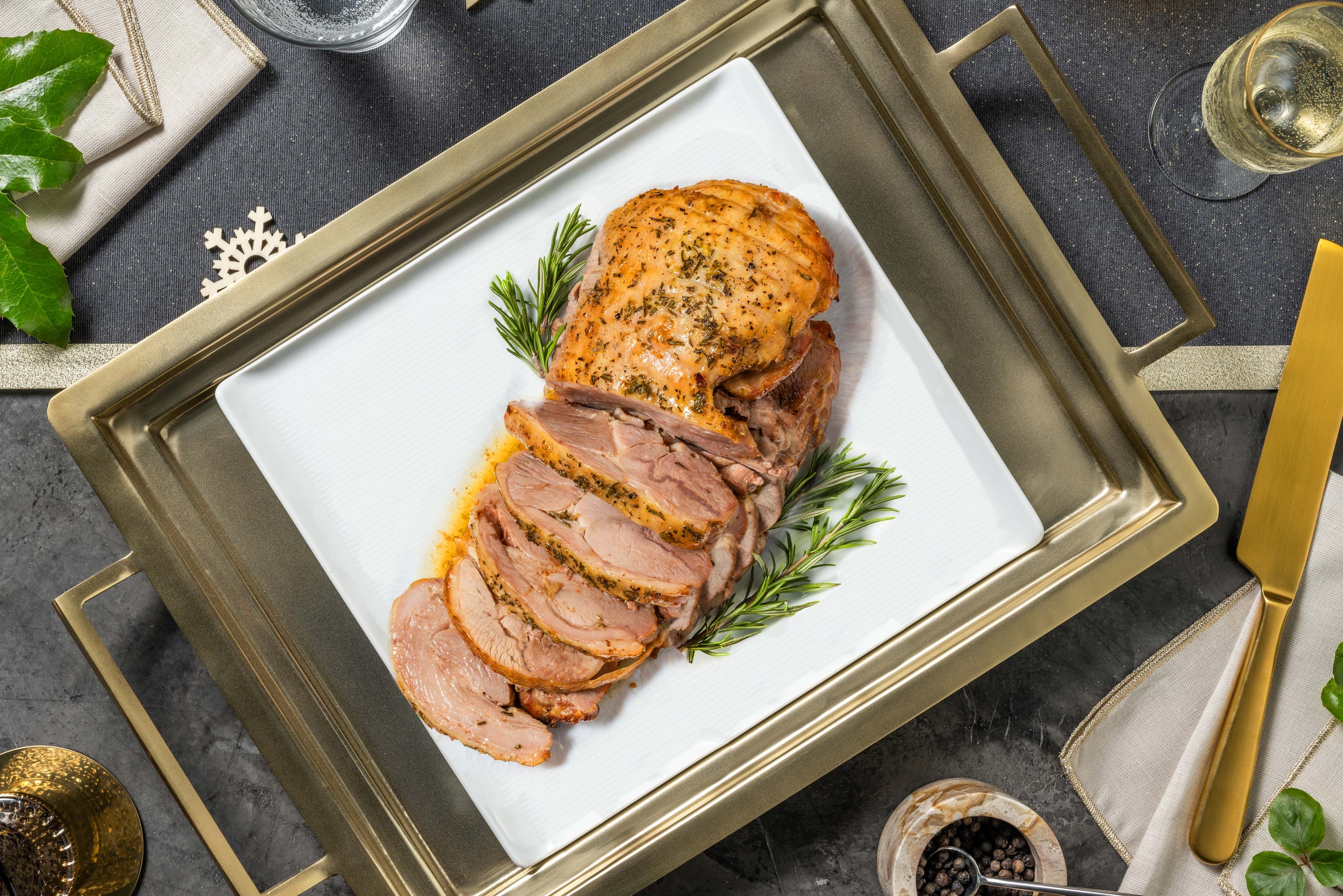 Garlic Thyme Butter Roasted Rolled Turkey