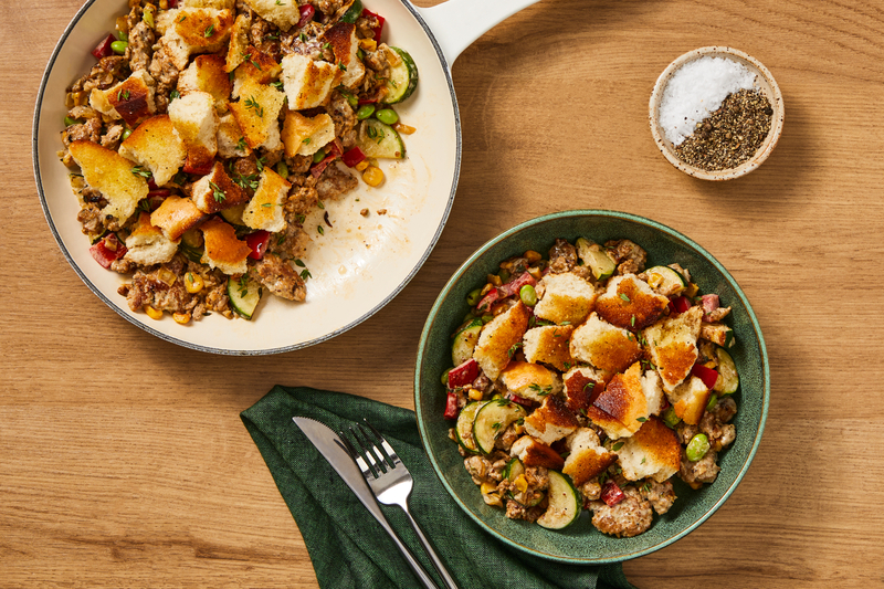 One-Pan Ground Pork Stuffing Bowls