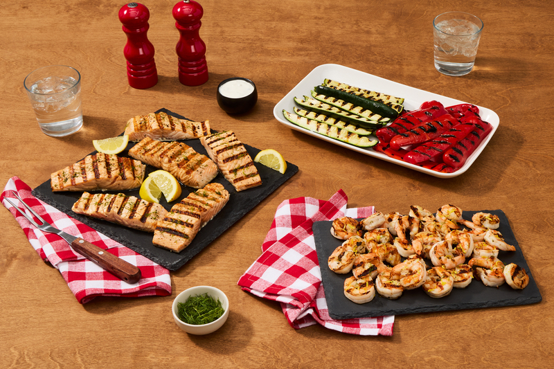 Fresh Jumbo Shrimp & Salmon Grill Pack