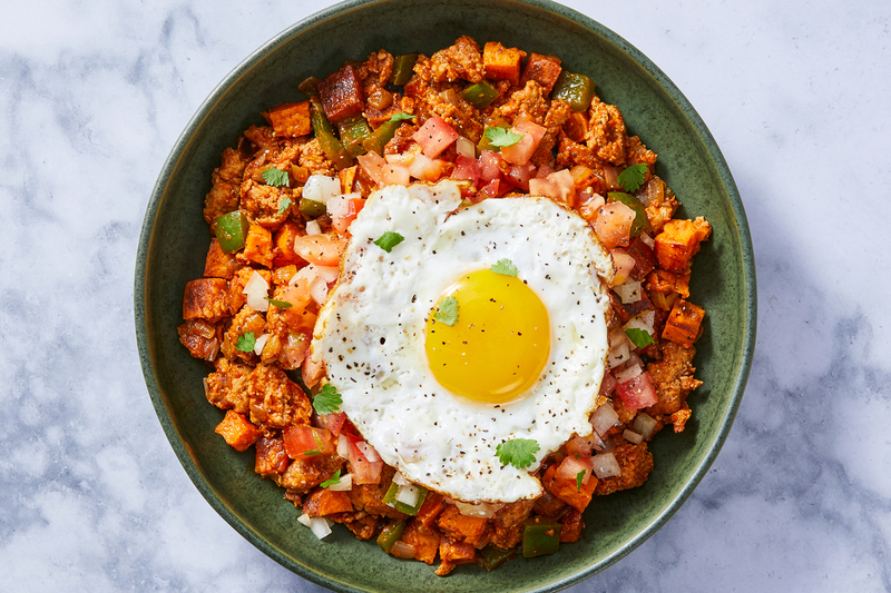 Southwestern Beef-Sweet Potato Hash 