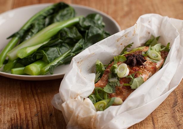 Asian Style Salmon En Papillote