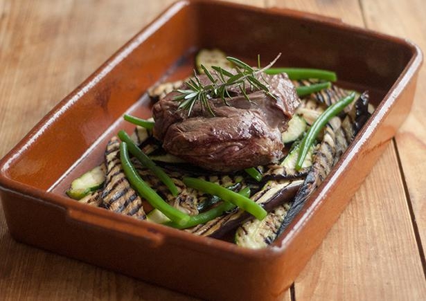 Spring Lamb with Charred Zucchini & Eggplant