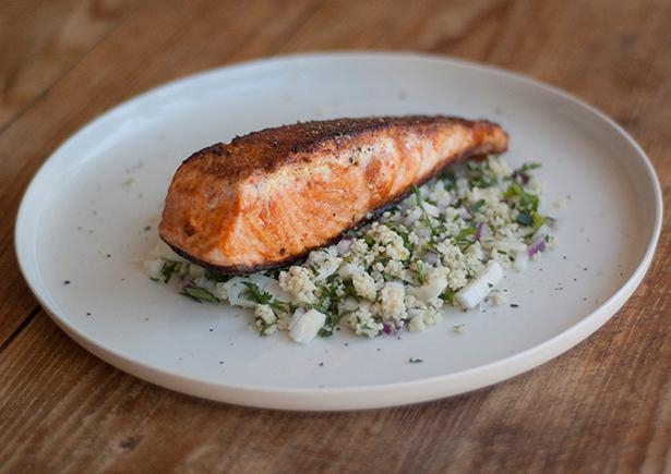 Salmon with Moroccan Couscous