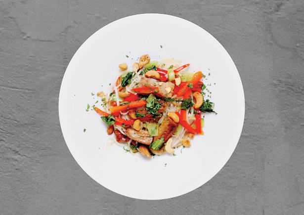 Street Food Pork and Vegetables