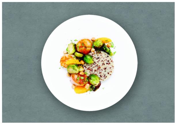 Seared Scallops with Crispy Brussels Sprouts