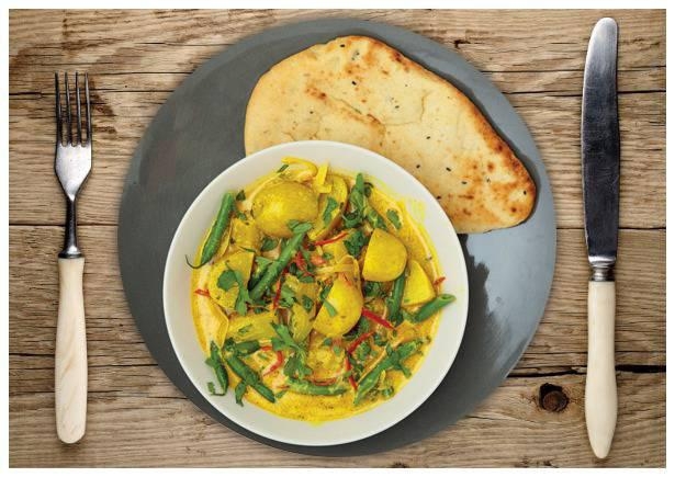 Indischer Madras-Kartoffelcurry 