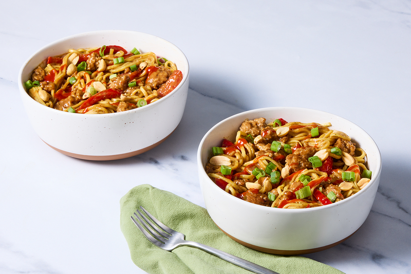 Peanutty Pork Chow Mein