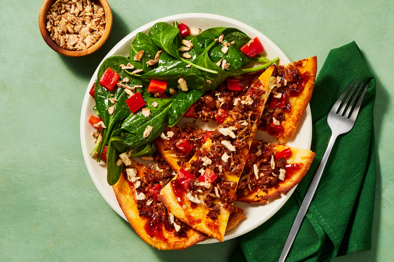 SuperQuick Sausage Flatbreads with Hot Honey