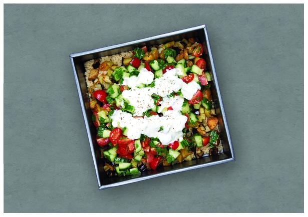 Warm Eggplant Layered Salad