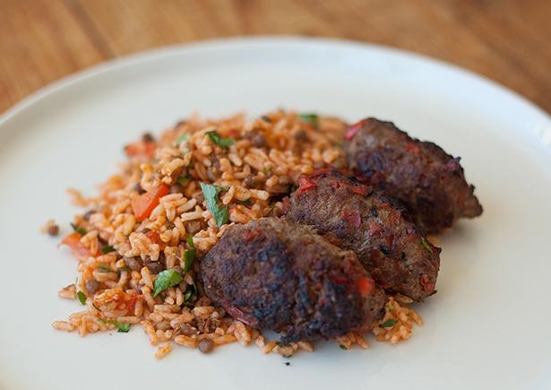 Adana Lamb Kofta with Couscous Pilaf