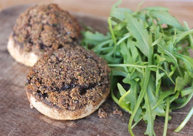 Fetta & Olive Stuffed Mushrooms (v)