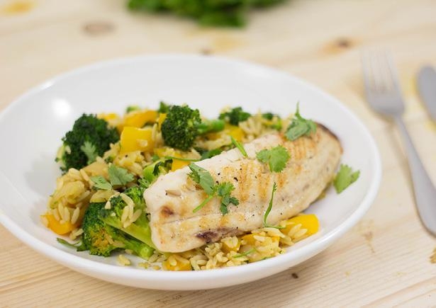 Rijstschotel met clariasfilet