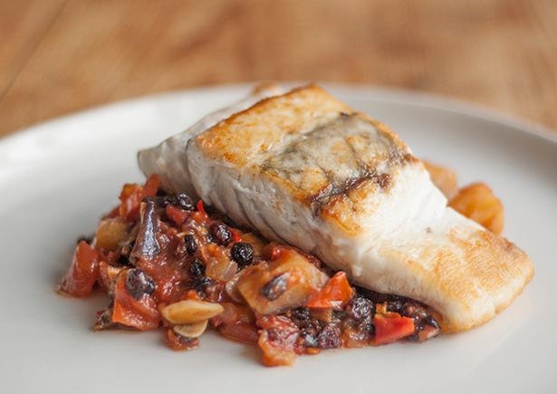 Barramundi with Sicilian Caponata