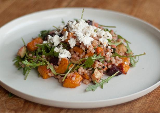 Pearl Couscous with Roast Vegetables (v)