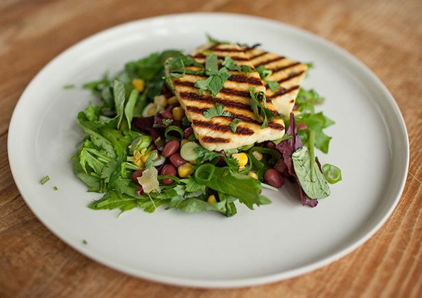 Harissa Haloumi with Corn and Coriander