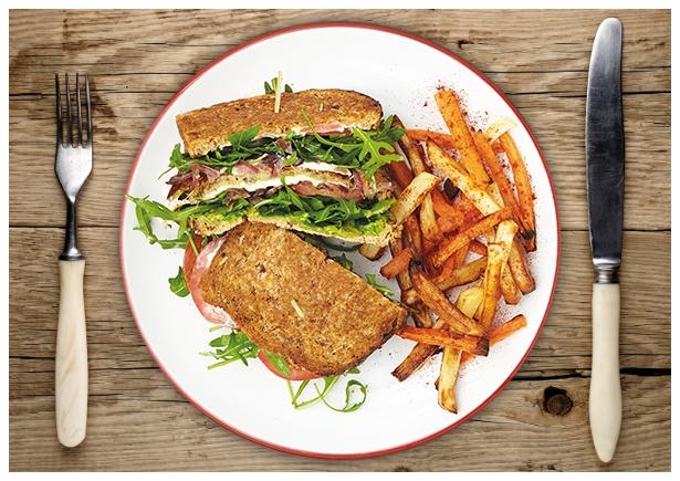 Veggie „Club Sandwich”