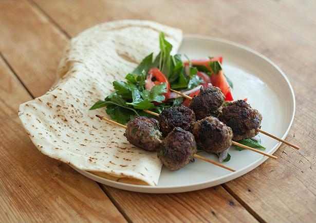 Lamb Kofta with Parsley and Mint Salad 